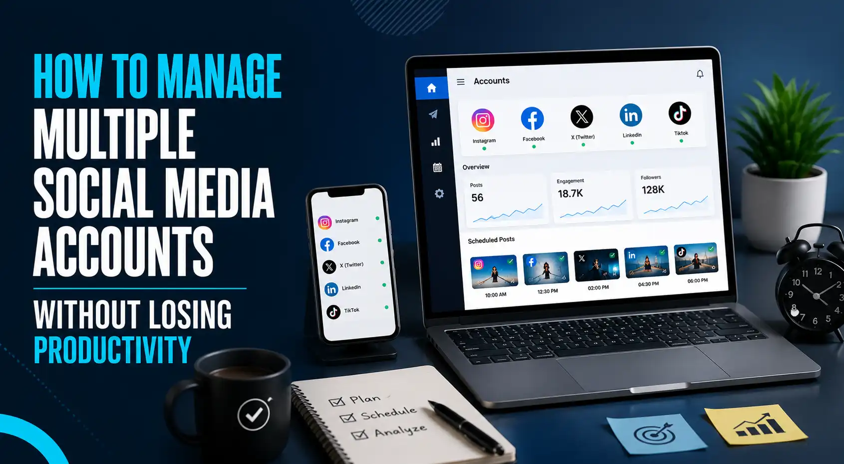 Manage multiple social media accounts